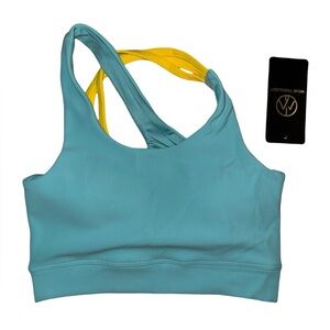 Move theology asymmetrical straps sports bra small new with tag